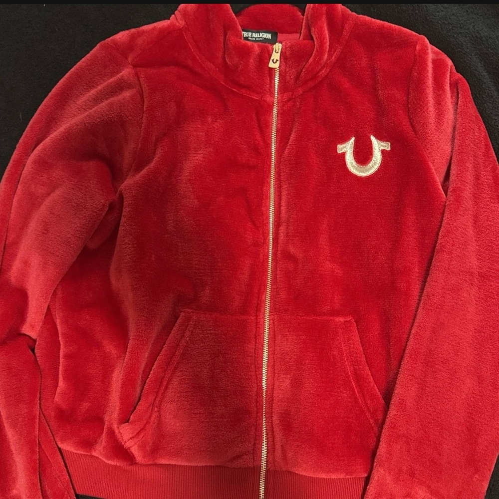 True Religion Red Fleece Jacket